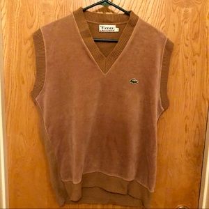 Vintage Lacoste velour sweater vest